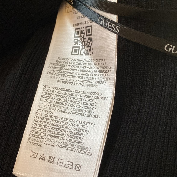 Guess sweater, scarf like front, lace up detail on back. Size Medium - Picture 11 of 12